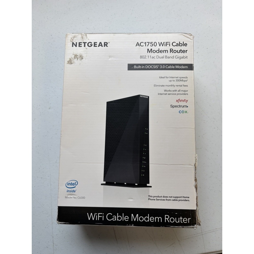 NETGEAR C6300 AC1750 Dual-Band Wi-Fi 5 DOCSIS 3.0 Cable Modem Router